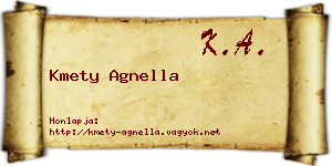 Kmety Agnella névjegykártya